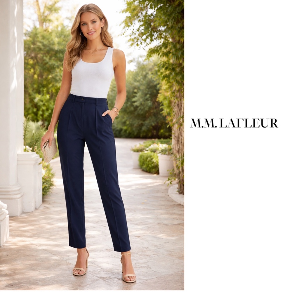 NEW MM Lafleur The Nakamura Trouser Women's Navy Pants